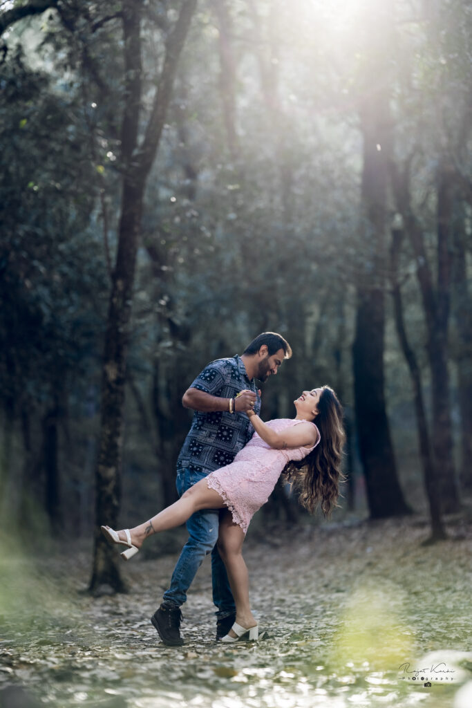 couple outdoor moments in nainital