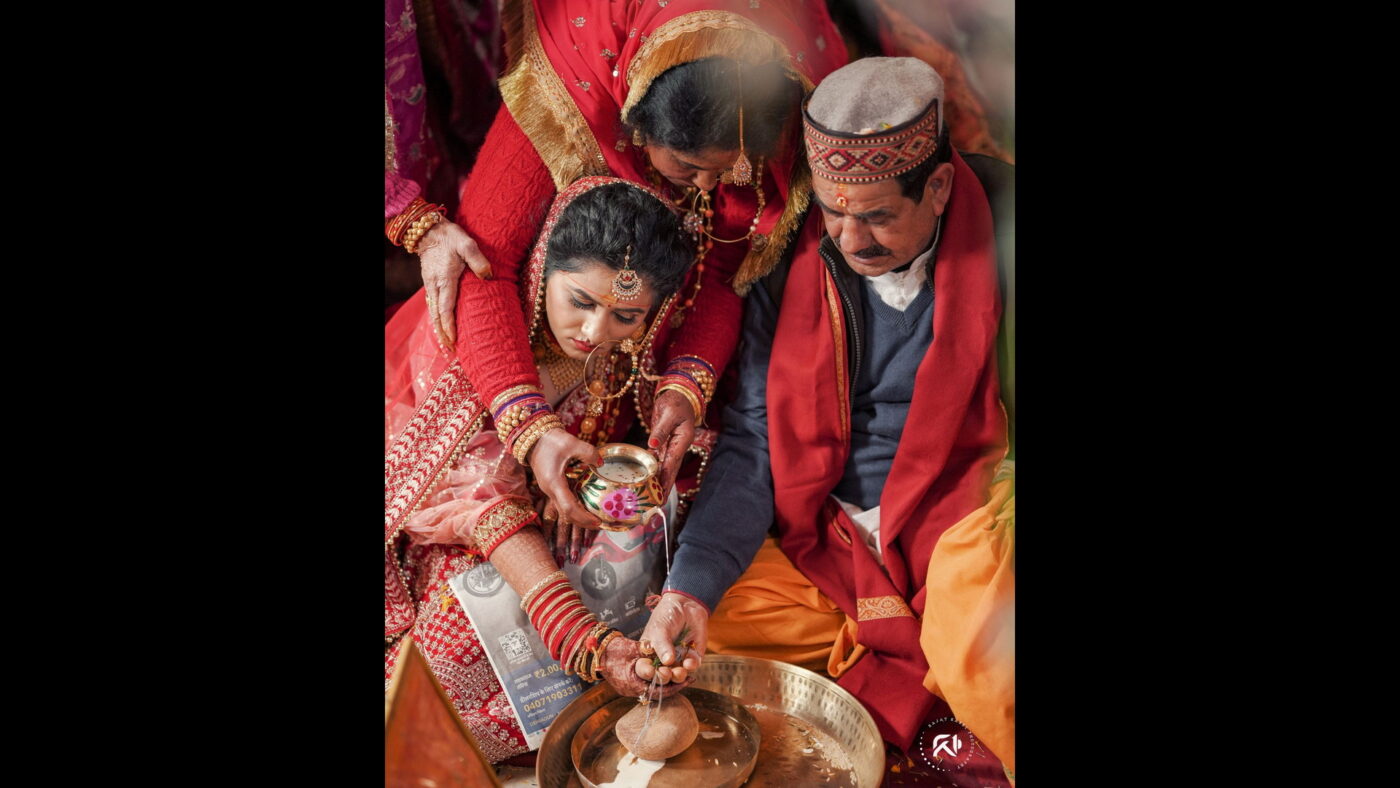 Local Haldwani wedding photographer capturing authentic Kumaoni ritual moment